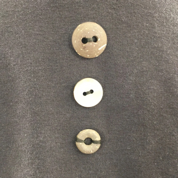 Neon Buddha Brown Knit Knit Top‎ Long Sleeve Womens Small Mixed Button Detail - Picture 4 of 10